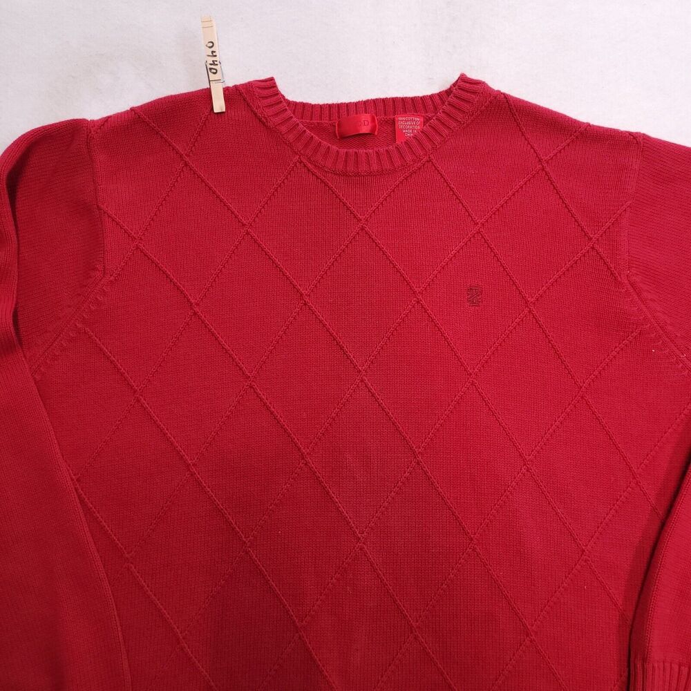 IZOD Pullover Casual Long Sleeve Sweater Mens Size Extra Large XL Red